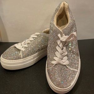 Betsey Johnson rhinestone sneakers